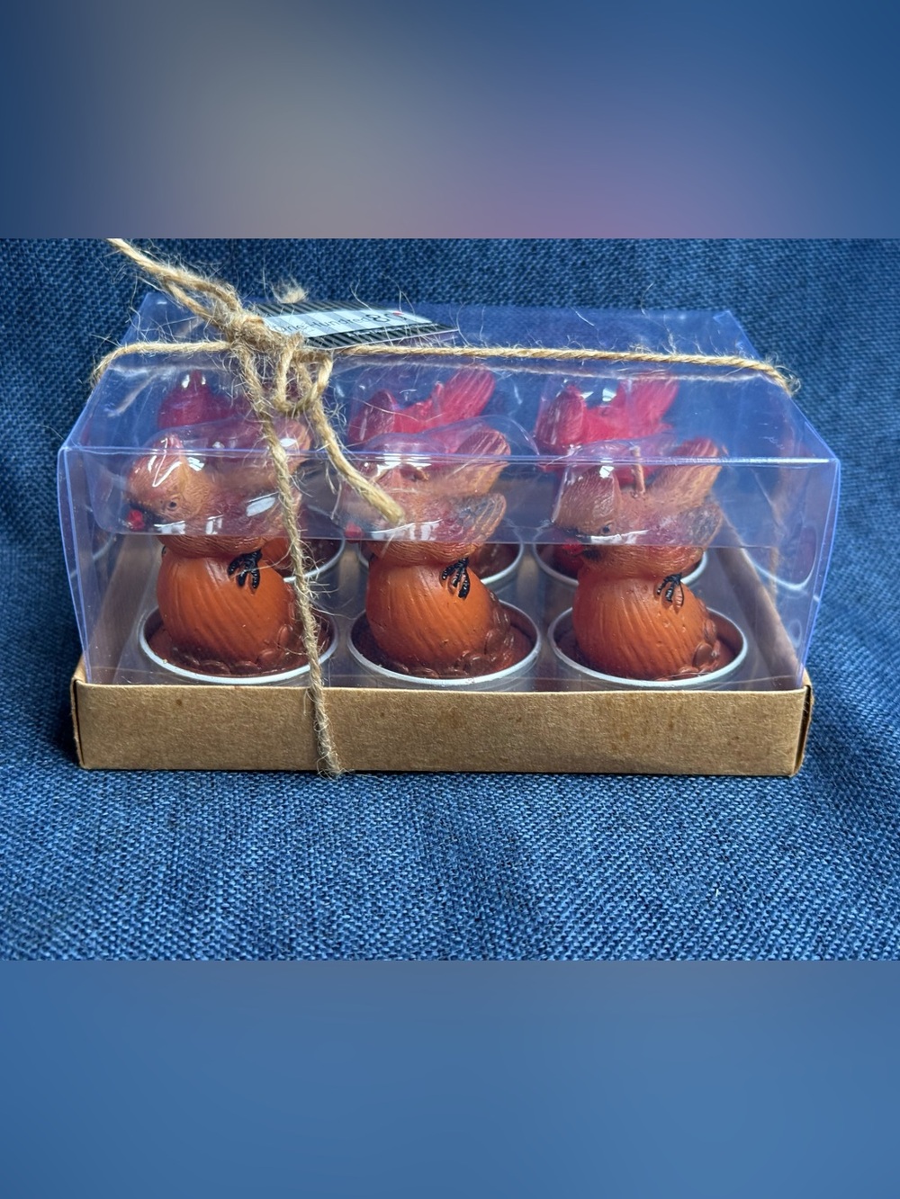 One Hundred 80 Degrees Thanksgiving Turkey Tea Light Candles Set New